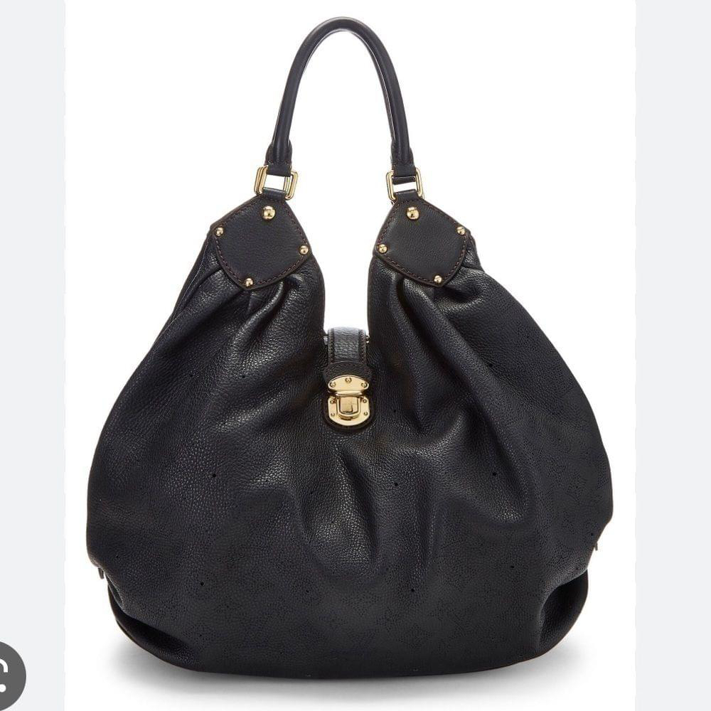 Louis Vuitton Mahina XL Noir Black Monogram Leather Shoulder Bag Handbag